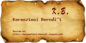 Keresztesi Bernát névjegykártya